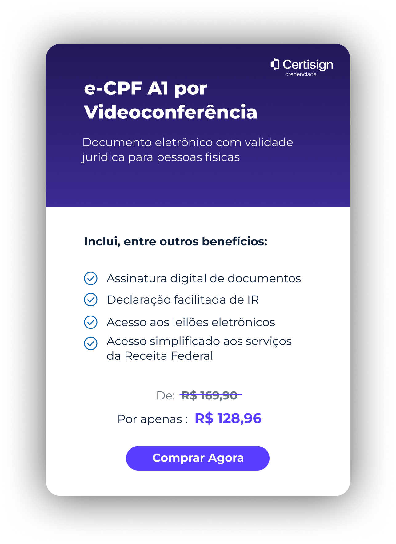 Certificado Digital E-CPF A1