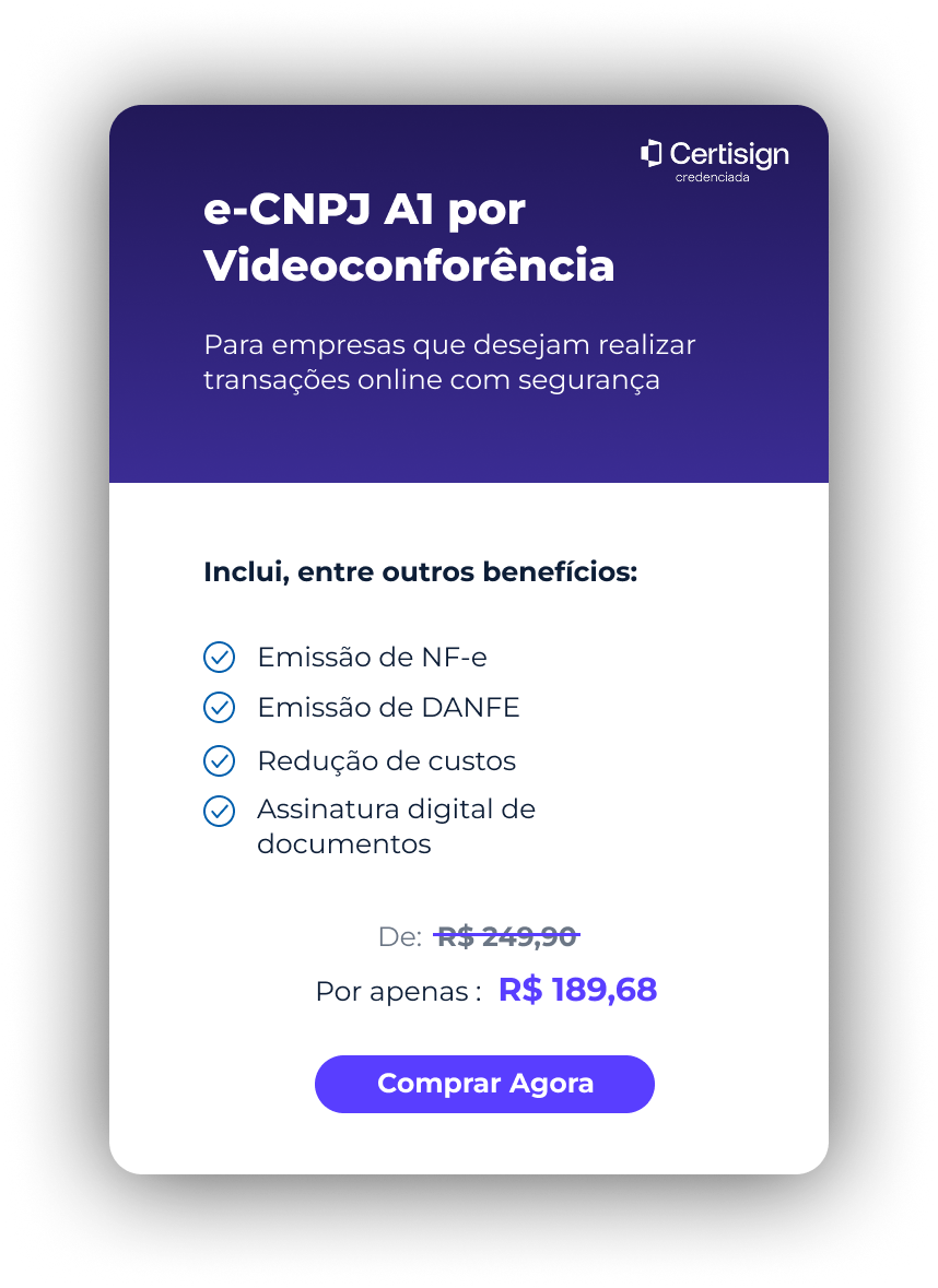 Certificado Digital E-CNPJ A1